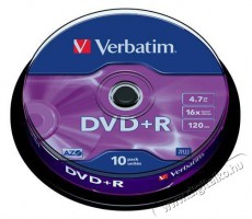 VERBATIM DVDV+16B10 DVD+R cake box DVD lemez 10db/csomag Iroda és számítástechnika - Számítógép tartozék - CD / DVD tartó / tasak - 386207