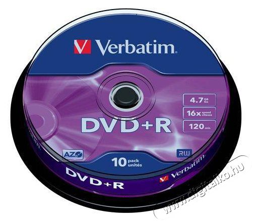 VERBATIM DVDV+16B10 DVD+R cake box DVD lemez 10db/csomag Iroda és számítástechnika - Számítógép tartozék - CD / DVD tartó / tasak - 386207