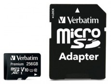 VERBATIM Memóriakártya, microSDXC, 256GB CL10/U1, 90/10 MB/s, adapter, Premium Iroda és számítástechnika - Egyéb számítástechnikai termék - 490921