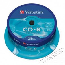 VERBATIM CDV7052B25DL CD-R DataLife cake box CD lemez 25db/csomag Iroda és számítástechnika - Számítógép tartozék - CD / DVD tartó / tasak - 443302