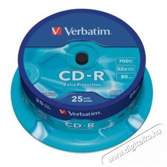 VERBATIM CDV7052B25DL CD-R DataLife cake box CD lemez 25db/csomag Iroda és számítástechnika - Számítógép tartozék - CD / DVD tartó / tasak - 443302