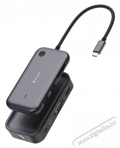 VERBATIM 32146 Share my Screen WDA-01 fekete/szürke vezeték nélküli kijelző adapter + HUB Iroda és számítástechnika - Notebook kiegészítő - USB hub / elosztó - 507638
