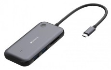 VERBATIM 32146 Share my Screen WDA-01 fekete/sz&uuml;rke vezet&eacute;k n&eacute;lk&uuml;li kijelző adapter + HUB Iroda &eacute;s sz&aacute;m&iacute;t&aacute;stechnika - Notebook kieg&eacute;sz&iacute;tő - USB hub / eloszt&oacute; - 507638