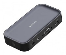 VERBATIM 32146 Share my Screen WDA-01 fekete/sz&uuml;rke vezet&eacute;k n&eacute;lk&uuml;li kijelző adapter + HUB Iroda &eacute;s sz&aacute;m&iacute;t&aacute;stechnika - Notebook kieg&eacute;sz&iacute;tő - USB hub / eloszt&oacute; - 507638