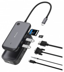 VERBATIM 32146 Share my Screen WDA-01 fekete/sz&uuml;rke vezet&eacute;k n&eacute;lk&uuml;li kijelző adapter + HUB Iroda &eacute;s sz&aacute;m&iacute;t&aacute;stechnika - Notebook kieg&eacute;sz&iacute;tő - USB hub / eloszt&oacute; - 507638