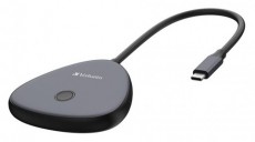VERBATIM 32147 Share my Screen WDA-02 fekete/sz&uuml;rke vezet&eacute;k n&eacute;lk&uuml;li kijelző adapter + HUB Iroda &eacute;s sz&aacute;m&iacute;t&aacute;stechnika - Notebook kieg&eacute;sz&iacute;tő - USB hub / eloszt&oacute; - 507639