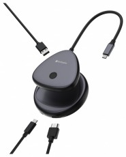 VERBATIM 32147 Share my Screen WDA-02 fekete/sz&uuml;rke vezet&eacute;k n&eacute;lk&uuml;li kijelző adapter + HUB Iroda &eacute;s sz&aacute;m&iacute;t&aacute;stechnika - Notebook kieg&eacute;sz&iacute;tő - USB hub / eloszt&oacute; - 507639