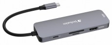 VERBATIM 32151 USB-C Pro Multiport CMH-08 8in1 ezüst HUB Iroda és számítástechnika - Notebook kiegészítő - USB hub / elosztó - 507640