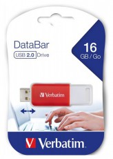 VERBATIM 49453 DataBar 16GB USB 2.0 piros Flash Drive Memória kártya / Pendrive - Flash memory - 507918