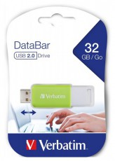 VERBATIM 49454 DataBar 32GB USB 2.0 zöld Flash Drive Memória kártya / Pendrive - Flash memory - 507919