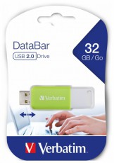VERBATIM 49454 DataBar 32GB USB 2.0 zöld Flash Drive Memória kártya / Pendrive - Flash memory - 507919