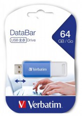 VERBATIM 49455 DataBar 64GB USB 2.0 kék Flash Drive Memória kártya / Pendrive - Flash memory - 507920