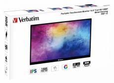 VERBATIM 49592 15,6 PMT-15 FHD IPS HDMI/USB-C fekete fém borítású érintőképernyős monitor Iroda és számítástechnika - Monitor - Érintőképernyős monitor - 507922