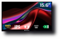 VERBATIM 49592 15,6 PMT-15 FHD IPS HDMI/USB-C fekete fém borítású érintőképernyős monitor Iroda és számítástechnika - Monitor - Érintőképernyős monitor - 507922
