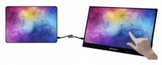 VERBATIM 49593 17,3 PMT-17 FHD IPS HDMI/USB-C fekete fém borítású érintőképernyős monitor Iroda és számítástechnika - Monitor - Érintőképernyős monitor - 507923