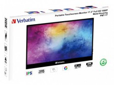 VERBATIM 49593 17,3 PMT-17 FHD IPS HDMI/USB-C fekete fém borítású érintőképernyős monitor Iroda és számítástechnika - Monitor - Érintőképernyős monitor - 507923
