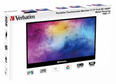 VERBATIM 49593 17,3 PMT-17 FHD IPS HDMI/USB-C fekete fém borítású érintőképernyős monitor Iroda és számítástechnika - Monitor - Érintőképernyős monitor - 507923