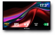 VERBATIM 49593 17,3 PMT-17 FHD IPS HDMI/USB-C fekete fém borítású érintőképernyős monitor Iroda és számítástechnika - Monitor - Érintőképernyős monitor - 507923