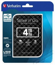 VERBATIM 53223 Store n Go 2,5 4TB USB 3.0 SuperSpeed fekete k&uuml;lső winchester Iroda &eacute;s sz&aacute;m&iacute;t&aacute;stechnika - Adatt&aacute;rol&oacute; / merevlemez - K&uuml;lső HDD - 507913