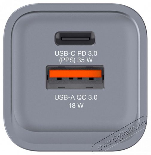 VERBATIM 32200 GNC-35 GaN Charger 35W USB Type-A + Type-C hálózati töltő adapter Akkuk és töltők - Li-ion akkumulátor és töltő (gyári) - Töltő / hálózati adapter - 514984