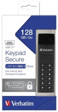 VERBATIM Keypad Secure Drive USB-C 128GB USB 3.1 pendrive Mem&oacute;ria k&aacute;rtya / Pendrive - Pendrive - 529118