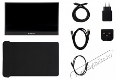 VERBATIM PM-44 IPS LED hordozhat&oacute; monitor, 14 , Full HD, 6ms, HDR, FreeSync, 2xUSB-C, HDMI, USB, Fekete Iroda &eacute;s sz&aacute;m&iacute;t&aacute;stechnika - Monitor - Monitor - 533994