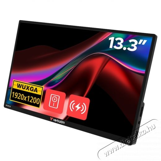 VERBATIM 32087 hordozhat&oacute; &eacute;rintők&eacute;pernyős monitor, 13,3 , WUXGA (1920x1200), IPS, 6 ms GtG, HDR Iroda &eacute;s sz&aacute;m&iacute;t&aacute;stechnika - Monitor - &Eacute;rintők&eacute;pernyős monitor - 533995