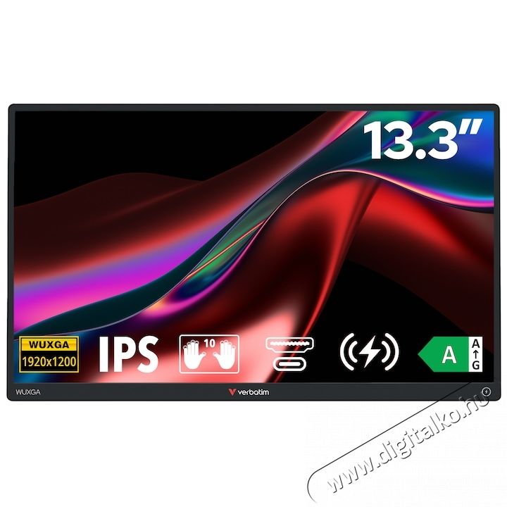 VERBATIM 32087 hordozhat&oacute; &eacute;rintők&eacute;pernyős monitor, 13,3 , WUXGA (1920x1200), IPS, 6 ms GtG, HDR Iroda &eacute;s sz&aacute;m&iacute;t&aacute;stechnika - Monitor - &Eacute;rintők&eacute;pernyős monitor - 533995