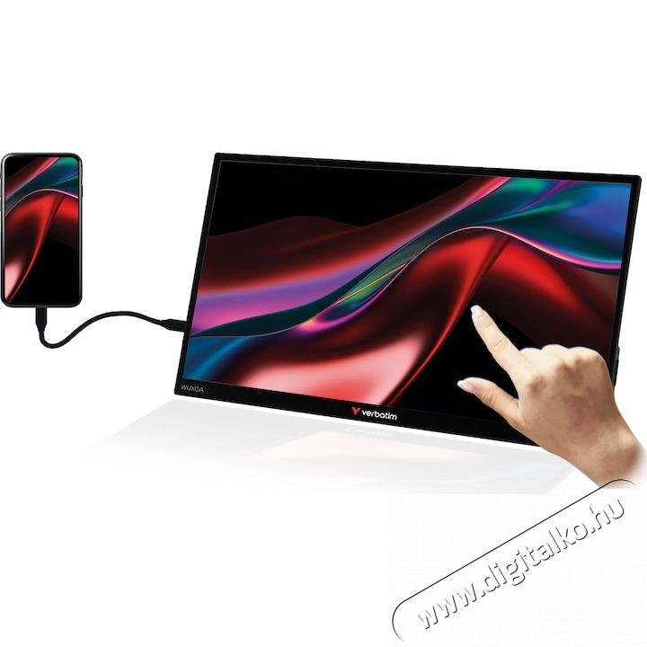 VERBATIM 32087 hordozhat&oacute; &eacute;rintők&eacute;pernyős monitor, 13,3 , WUXGA (1920x1200), IPS, 6 ms GtG, HDR Iroda &eacute;s sz&aacute;m&iacute;t&aacute;stechnika - Monitor - &Eacute;rintők&eacute;pernyős monitor - 533995