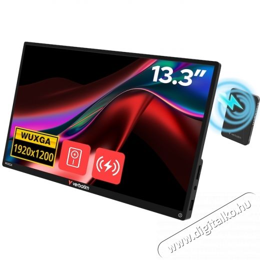 VERBATIM 32087 hordozhat&oacute; &eacute;rintők&eacute;pernyős monitor, 13,3 , WUXGA (1920x1200), IPS, 6 ms GtG, HDR Iroda &eacute;s sz&aacute;m&iacute;t&aacute;stechnika - Monitor - &Eacute;rintők&eacute;pernyős monitor - 533995