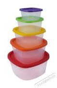 Vergionic 7903 Műanyag tálkészlet fedéllel, 5 db Konyhai termékek - Edény - Ételtároló - 528252