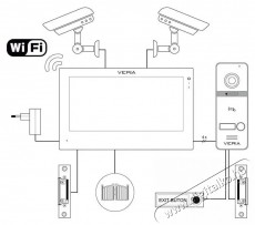 Veria  3001-W (Wi-Fi) Vide&oacute;telefon, feh&eacute;r + 301 bemeneti &aacute;llom&aacute;s H&aacute;ztart&aacute;s / Otthon / K&uuml;lt&eacute;r - Biztons&aacute;gtechnika - Biztons&aacute;gi kamera - 520272