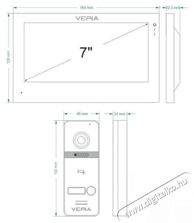 Veria  3001-W (Wi-Fi) Vide&oacute;telefon, feh&eacute;r + 301 bemeneti &aacute;llom&aacute;s H&aacute;ztart&aacute;s / Otthon / K&uuml;lt&eacute;r - Biztons&aacute;gtechnika - Biztons&aacute;gi kamera - 520272