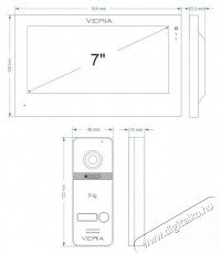 Veria  3001-W (Wi-Fi) Vide&oacute;telefon, feh&eacute;r + 301 bemeneti &aacute;llom&aacute;s H&aacute;ztart&aacute;s / Otthon / K&uuml;lt&eacute;r - Biztons&aacute;gtechnika - Biztons&aacute;gi kamera - 520272