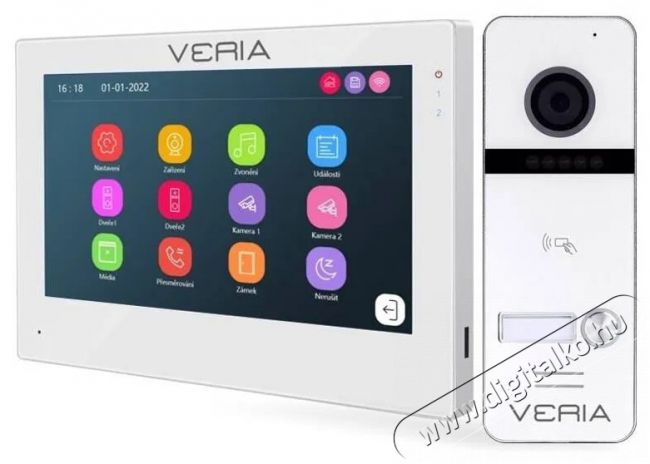 Veria  3001-W (Wi-Fi) Vide&oacute;telefon, feh&eacute;r + 301 bemeneti &aacute;llom&aacute;s H&aacute;ztart&aacute;s / Otthon / K&uuml;lt&eacute;r - Biztons&aacute;gtechnika - Biztons&aacute;gi kamera - 520272