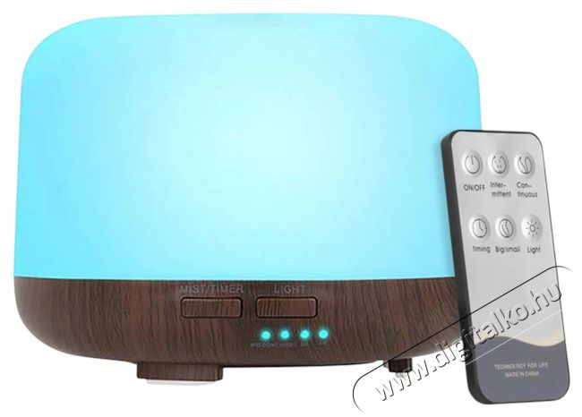 Verk 01643 LED aroma diffúzor + távirányító Szépségápolás / Egészség - Légtisztító / párásító / párátlanító - Párásító - 526569