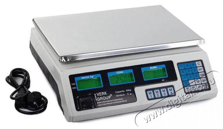 Verk 17075 Digit&aacute;lis asztali m&eacute;rleg, 40 kg/5 g Konyhai term&eacute;kek - Konyhai m&eacute;rleg - 528253