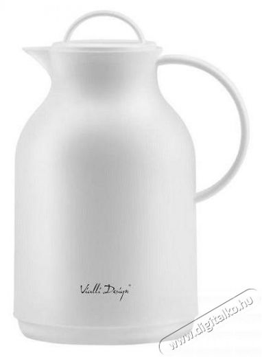 Vialli Design Termosz üvegbetéttel, 1 l, fehér, AMO 7763 Konyhai termékek - Edény - Termosz - 528280
