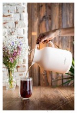 Vialli Design Termosz üvegbetéttel, 1 l, krém, AMO 7770 Konyhai termékek - Edény - Termosz - 528281