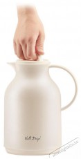 Vialli Design Termosz üvegbetéttel, 1 l, krém, AMO 7770 Konyhai termékek - Edény - Termosz - 528281