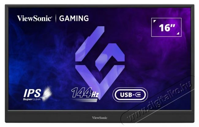 VIEWSONIC VX1654 LED IPS Hordozhat&oacute; gaming monitor 16 , Full HD (1920x1080), 144Hz, 4.67ms, AMD FreeSync&trade;, USB Type-C, miniHDMI, fekete Iroda &eacute;s sz&aacute;m&iacute;t&aacute;stechnika - Monitor - Monitor - 534007