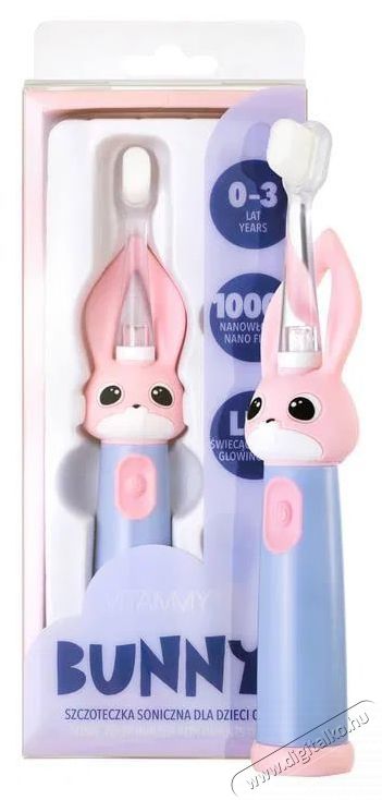 VITAMMY Nyuszi, r&oacute;zsasz&iacute;n Elektromos fogkefe Sz&eacute;ps&eacute;g&aacute;pol&aacute;s / Eg&eacute;szs&eacute;g - Sz&aacute;j / fog &aacute;pol&aacute;s - Elektromos fogkefe - 526618