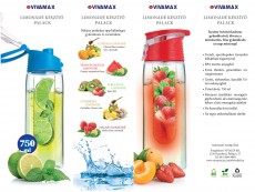 Vivamax GYVL1K limonádé készítő palack 750ml - kék Konyhai termékek - Konyhai eszköz - Egyéb konyhai eszköz - 325101