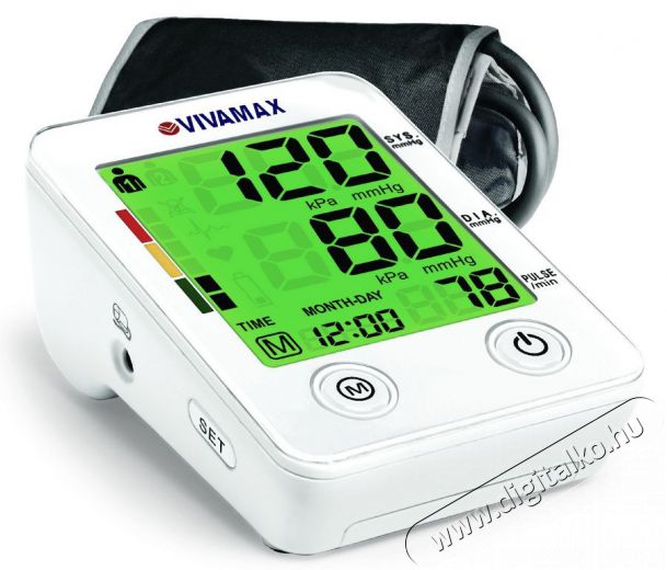 Vivamax GYV9 színes kijelzős felkaros vérnyomásmérő adapter opcióval Szépségápolás / Egészség - Vérnyomásmérő - Felkaros vérnyomásmérő - 325084