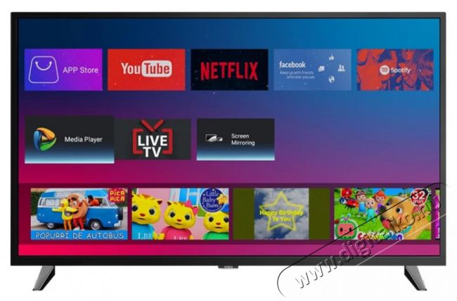 Vivax 39S60T2S2SM Smart LED Televízió Televíziók - LED televízió - 720p HD Ready felbontású - 380553