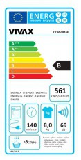 Vivax CDR-0816B kondenzációs szárítógép Háztartás / Otthon / Kültér - Mosógép / szárítógép - Szárítógép - 462595