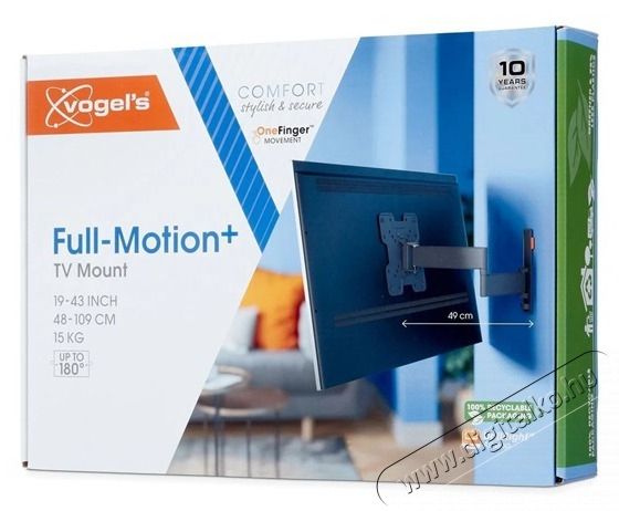 Vogels TVM3243 19-43 VESA 200x200 d&ouml;nthető &eacute;s forgathat&oacute; k&eacute;tkaros fekete fali konzol Tv kieg&eacute;sz&iacute;tők - Fali tart&oacute; / konzol - Fali tv tart&oacute; - 456413