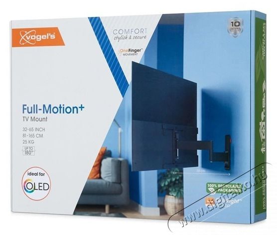 Vogels TVM3463 32-65 VESA 400x400 k&eacute;tkaros fekete fali konzol Tv kieg&eacute;sz&iacute;tők - Fali tart&oacute; / konzol - Fali tv tart&oacute; - 456420