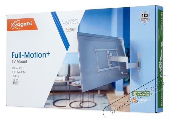 Vogels TVM3643W 40-77 VESA 600x400 k&eacute;tkaros feh&eacute;r fali konzol Tv kieg&eacute;sz&iacute;tők - Fali tart&oacute; / konzol - Fali tv tart&oacute; - 456425