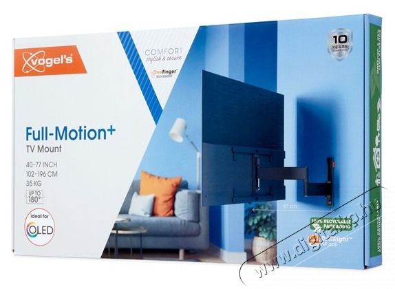 Vogels TVM3663 40-77 VESA 600x400 k&eacute;tkaros fekete fali konzol Tv kieg&eacute;sz&iacute;tők - Fali tart&oacute; / konzol - Fali tv tart&oacute; - 456426